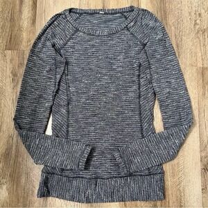 Lululemon Race Your Pace Long Sleeve‎ Coco Pique Black Size 4